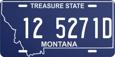 MT license plate 125271D