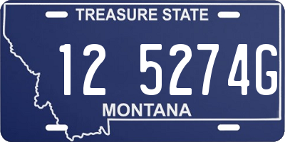 MT license plate 125274G
