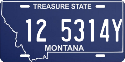 MT license plate 125314Y