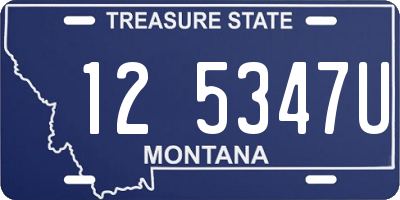 MT license plate 125347U