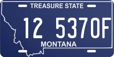 MT license plate 125370F