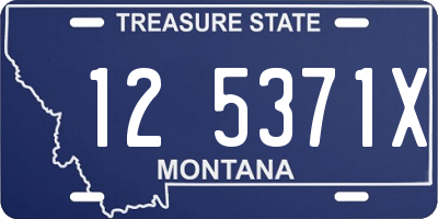 MT license plate 125371X