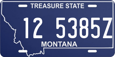 MT license plate 125385Z
