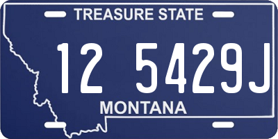 MT license plate 125429J