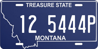 MT license plate 125444P