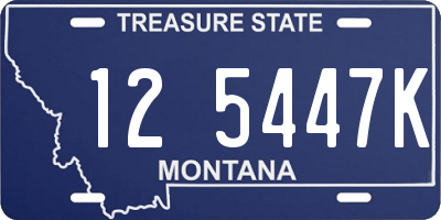 MT license plate 125447K