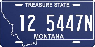 MT license plate 125447N