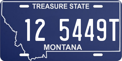 MT license plate 125449T