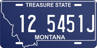 MT license plate 125451J