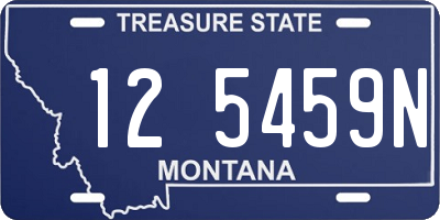 MT license plate 125459N