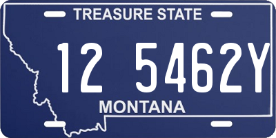 MT license plate 125462Y