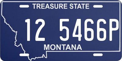 MT license plate 125466P