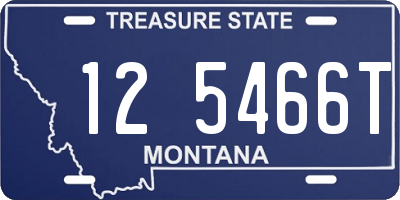 MT license plate 125466T
