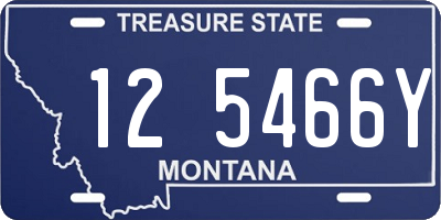 MT license plate 125466Y