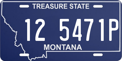 MT license plate 125471P
