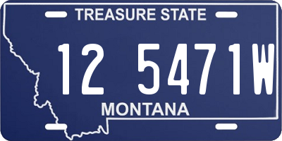 MT license plate 125471W