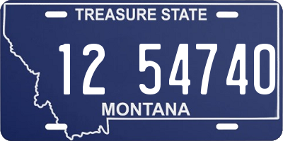 MT license plate 125474O