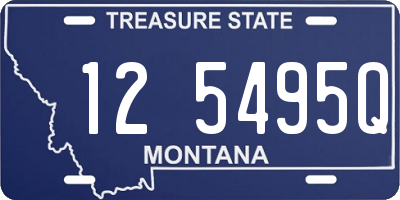 MT license plate 125495Q