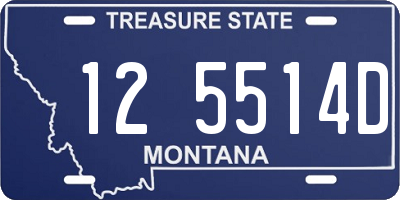 MT license plate 125514D