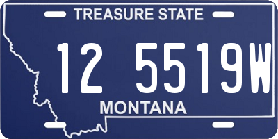 MT license plate 125519W