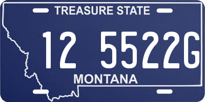MT license plate 125522G
