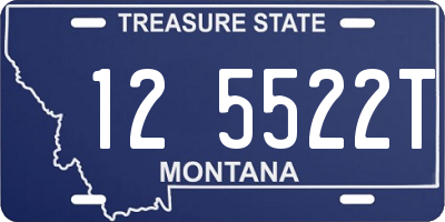 MT license plate 125522T