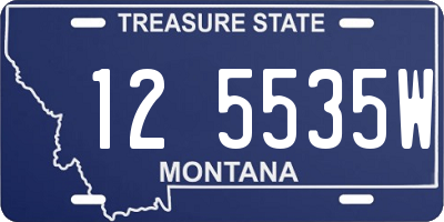 MT license plate 125535W