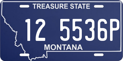MT license plate 125536P