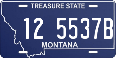 MT license plate 125537B