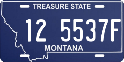MT license plate 125537F