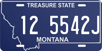 MT license plate 125542J