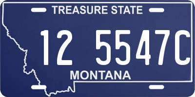 MT license plate 125547C