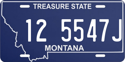 MT license plate 125547J