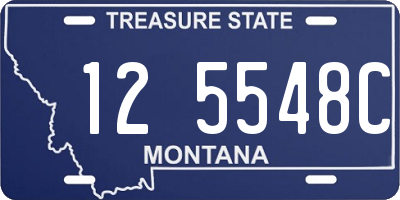 MT license plate 125548C