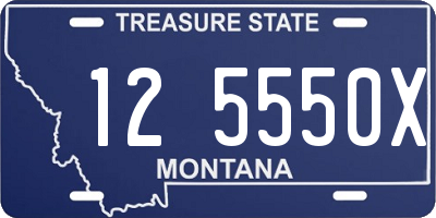 MT license plate 125550X