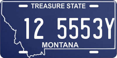 MT license plate 125553Y