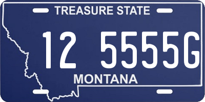 MT license plate 125555G