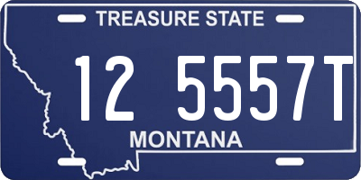 MT license plate 125557T