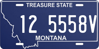 MT license plate 125558V