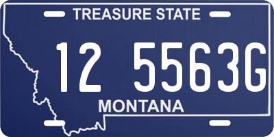 MT license plate 125563G