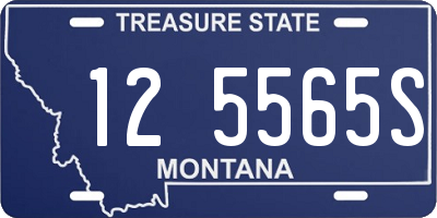 MT license plate 125565S