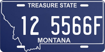 MT license plate 125566F