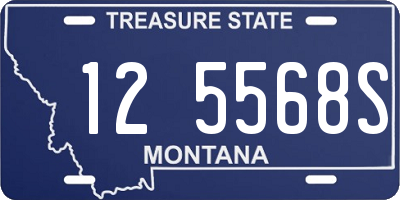 MT license plate 125568S