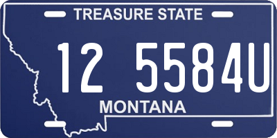MT license plate 125584U