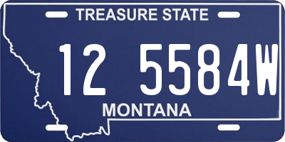 MT license plate 125584W