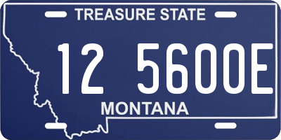 MT license plate 125600E