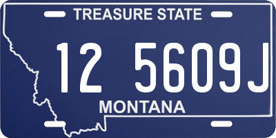 MT license plate 125609J