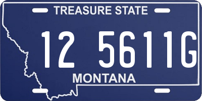 MT license plate 125611G