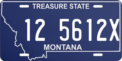 MT license plate 125612X