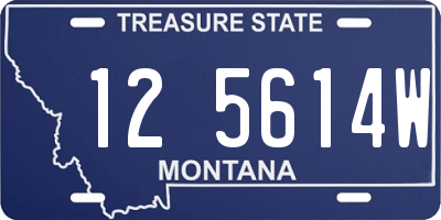 MT license plate 125614W